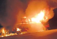 बाड़मेर-जोधपुर हाईवे पर बस-टैंकर टक्कर से लगी आग, 12 लोग जिन्दा जले