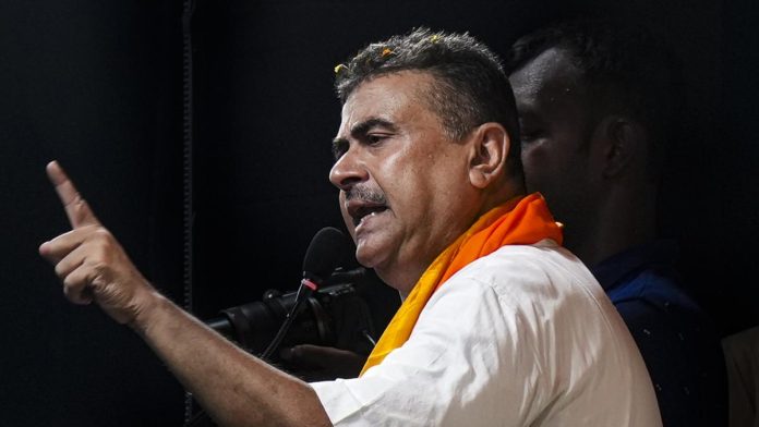 शुभेंदु अधिकारी का ममता को खुला चैलेंज। File | Photo Credit: PTI