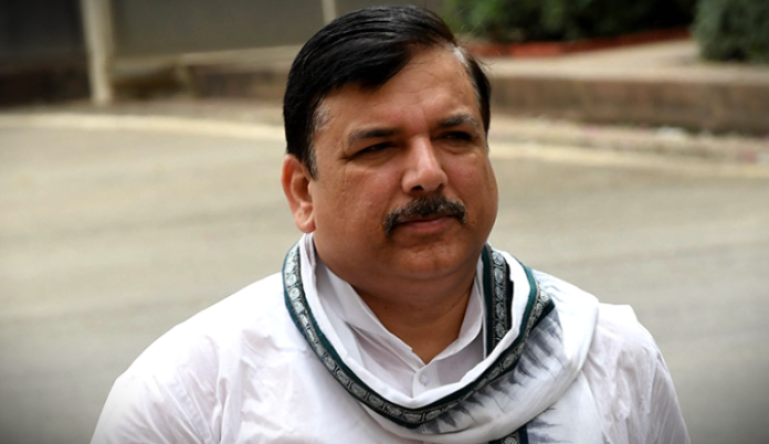 राज्यसभा में AAP सांसद संजय सिंह का BJP पर तीखा हमला।