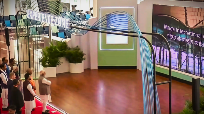 PM Narendra Modi ने शनिवार को Noida International Airport का उद्घाटन किया।