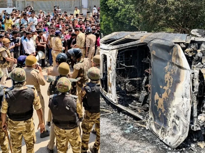 नोएडा में मजदूरों का सैलरी बढ़ाने की मांग पर बवाल। | Photo: हिन्दुस्तान