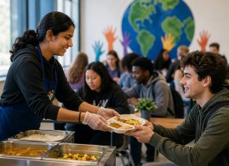 अमेरिका में ‘No One Hungary’ मिशन: भारतीय पहल से छात्रों को मिल रहा सहारा America ‘No One Hungary’ Mission. | AI Image