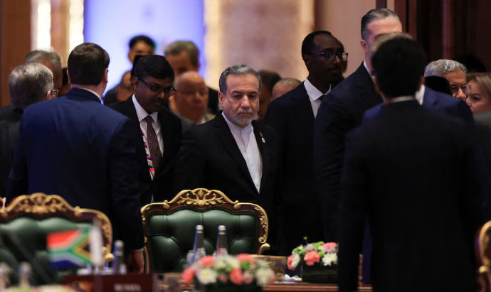 Iran's Foreign Minister Abbas Araqchi attends the BRICS foreign ministers' meeting at Bharat Mandapam in New Delhi | Photo Source: Reuters Iran's Foreign Minister Abbas Araqchi attends the BRICS foreign ministers' meeting at Bharat Mandapam in New Delhi | Photo Source: Reuters