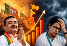 भाजपा ने बंगाल में सड़क से सत्ता तक यूं तय किया सफर AI image