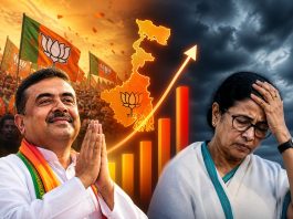 भाजपा ने बंगाल में सड़क से सत्ता तक यूं तय किया सफर AI image
