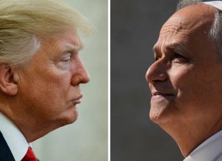 Trump vs Pope फिर आमने-सामने: वेटिकन यात्रा से पहले बढ़ा तनाव Trump vs Pope फिर आमने-सामने... | (OSV News photo/Guglielmo Mangiapane/Evan Vucci, Reuters)
