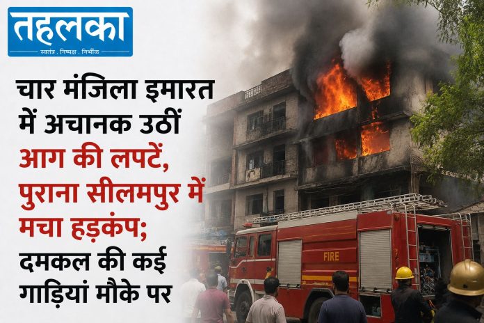 पुराना सीलमपुर में चार मंजिला इमारत में आग लगने का हादसा पुराना सीलमपुर में चार मंजिला इमारत में आग लगने का हादसा
