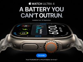 Apple Watch Ultra 4 भारत में लॉन्च: 50 घंटे बैटरी, 45 घंटे GPS वर्कआउट ट्रैकिंग और S11 चिप; कीमत ₹1,09,900 Apple Watch Ultra 4 भारत में ₹1,09,900 की शुरुआती कीमत पर लॉन्च, 50 घंटे बैटरी और S11 चिप के साथ
