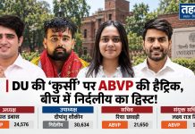 डीयू में कांग्रेस का फिर फॉल्प शो, एनएसयूई चारो खाने चित्त Congress's failure show again in DU, NSUI defeated