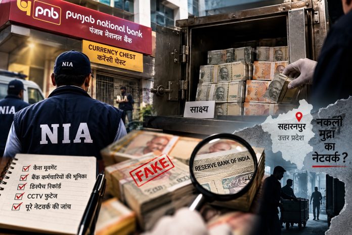 उत्तर प्रदेश के सहारनपुर स्थित पंजाब नेशनल बैंक सहारनपुर पीएनबी नकली नोट कांड: 17.29 करोड़ के नकली नोट मामले की जांच एनआईए को, दो नई गिरफ्तारियां