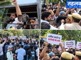 जंतर-मंतर पर धार्मिक स्थलों से जुड़ी कार्रवाई के विरोध में प्रदर्शन, कई नेता हिरासत में जंतर-मंतर पर MCIM के प्रदर्शन के दौरान दिल्ली पुलिस और प्रदर्शनकारी