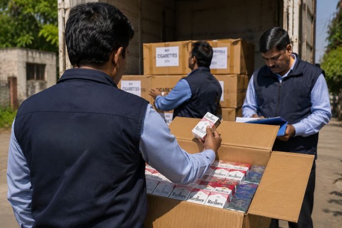 दिल्ली में GST टीम ने 65 लाख कीमत की 4.20 लाख विदेशी सिगरेट जब्त कीं (3) दिल्ली में GST टीम ने 65 लाख कीमत की 4.20 लाख विदेशी सिगरेट जब्त कीं