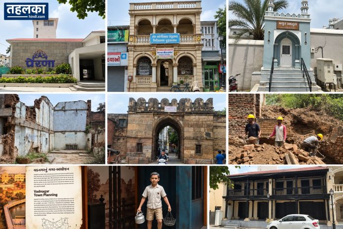 प्रधानमंत्री नरेंद्र मोदी के गृह नगर वडनगर में पीएम के जन्मदिन की तैयारियां जोरों पर वडनगर के पुराने घरों का मूल डिजाइन बरकरार रखते हुए नव निर्माण — 80 फीसदी खर्च सरकार दे रही है
