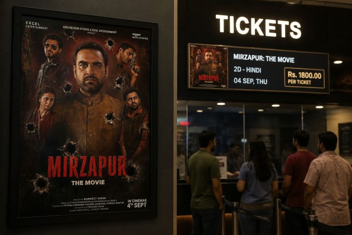 मिर्जापुर द मूवी के टिकट ₹1800 तक पहुंचे, एडवांस बुकिंग में 1.40 लाख टिकट बिके मिर्जापुर द मूवी के टिकट ₹1800 तक पहुंचे, एडवांस बुकिंग में 1.40 लाख टिकट बिके