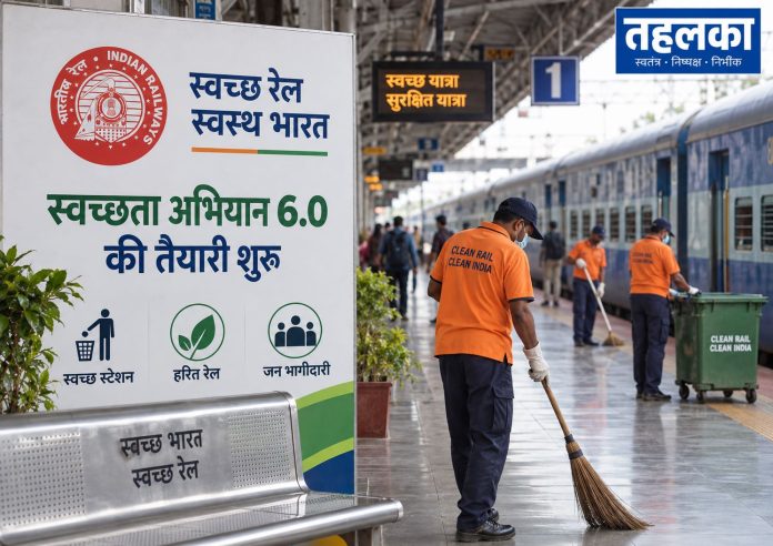 रेलवे में स्वच्छता अभियान 6.0 की तैयारी शुरू रेलवे में स्वच्छता अभियान 6.0 की तैयारी शुरू