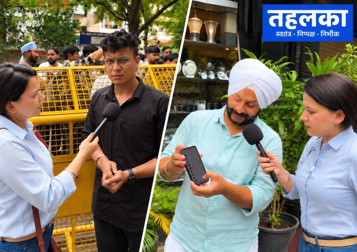 विकासपुरी में सड़क निरीक्षण के दौरान परवेश वर्मा और जरनैल सिंह के बीच विवाद का दृश्य