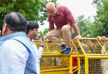 चंडीगढ़ में प्रदर्शन के दौरान मनीष सिसोदिया, हरपाल सिंह चीमा समेत कई नेता हिरासत में